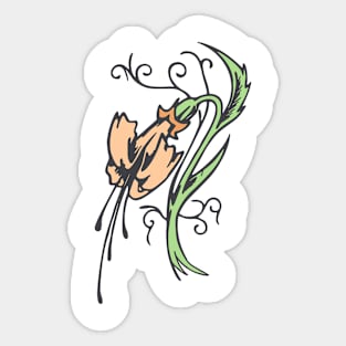 Shoeblackplant Hibiscus Flower Sticker